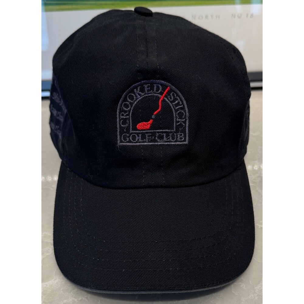 Crooked Stick Golf Club Vintage Golf Hat - Adjustable - Black